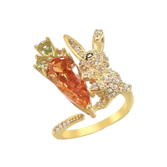 14k Rabbit Ring - Picture 1 of 6